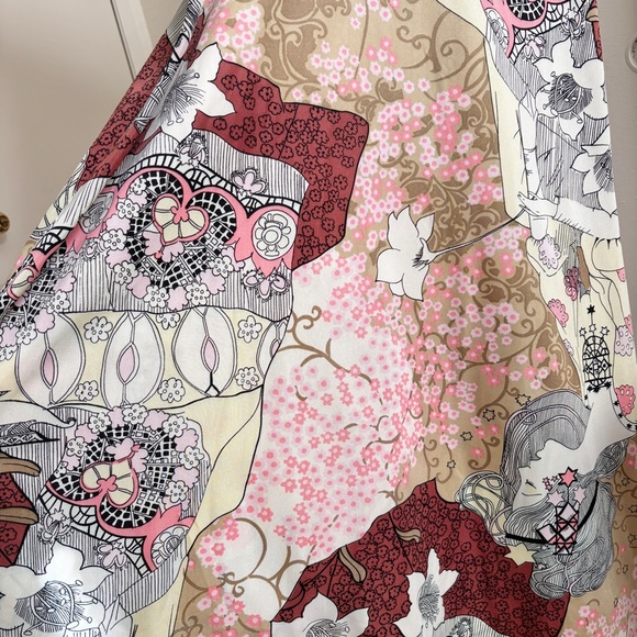 Vintage 70s Holly Gloria Moret of California Floral Boho Maxi Dress Size S/M - Picture 4 of 11